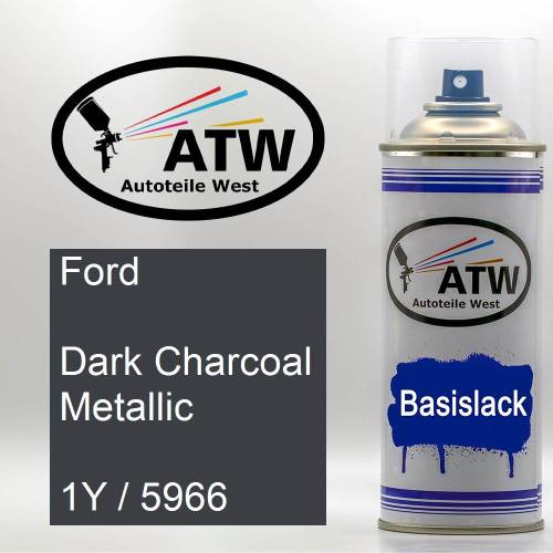 Ford, Dark Charcoal Metallic, 1Y / 5966: 400ml Sprühdose, von ATW Autoteile West.